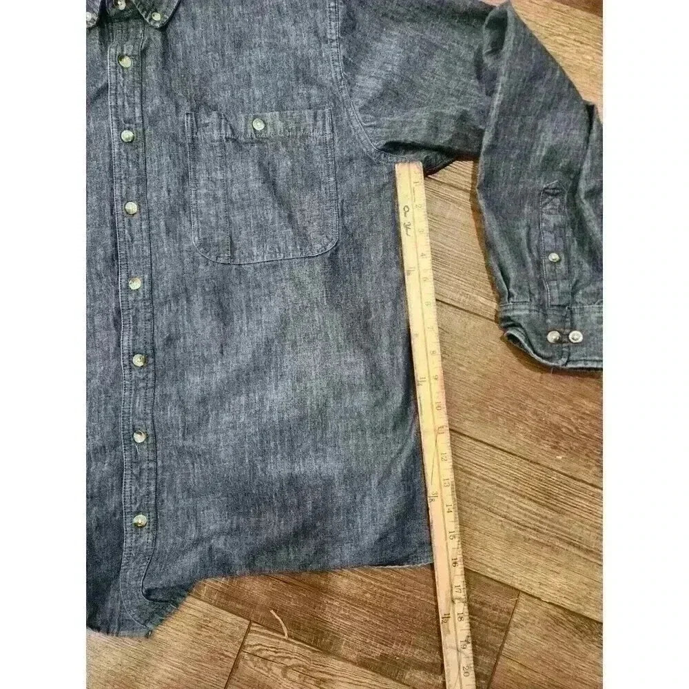 Scandia Woods Fleece Lined Jean Shirt Blue Button Up Work Wear Men’s XL - Picture 5 of 6